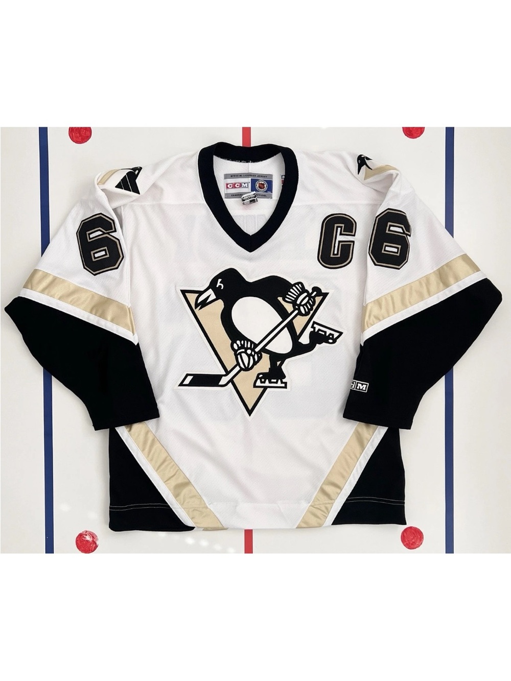 Vintage CCM Pittsburgh Penguins Mario Lemieux #66 Jersey